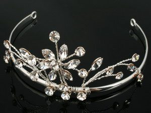 A Sparkling Flower Rhinestone Tiara
