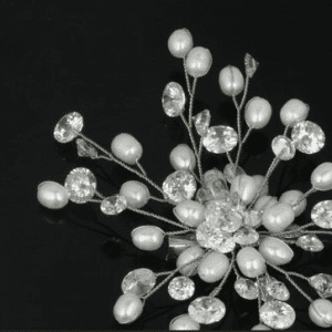 Chandelier Style Brooch with Pearls