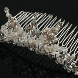 Princess Rhinestone Pearl Tiara Comb