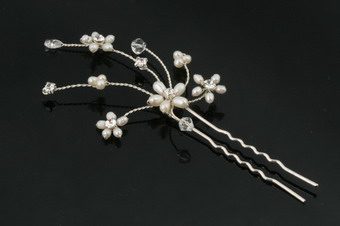 Freshwater Pearl & Crystal Hair Pin