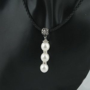 Triple Drop Pearl Pendant